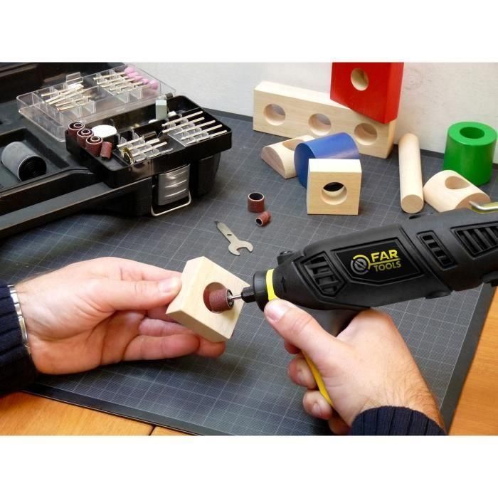 Mini amoladora FARTOOLS DCP 170 - 170 W - variador de velocidad - cambio rápido de herramienta - velocidad 8000-35000 rpm 2 Mini amoladora FARTOOLS DCP 170 - 170 W - variador de velocidad - cambio rápido de herramienta - velocidad 8000-35000 rpm 2