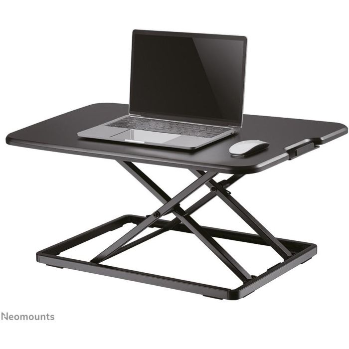 Neomounts NS-WS050BLACK Puesto de trabajo de pie/sentado de escritorio, soporte de monitor ergonómico negro, carga máxima 8 kg