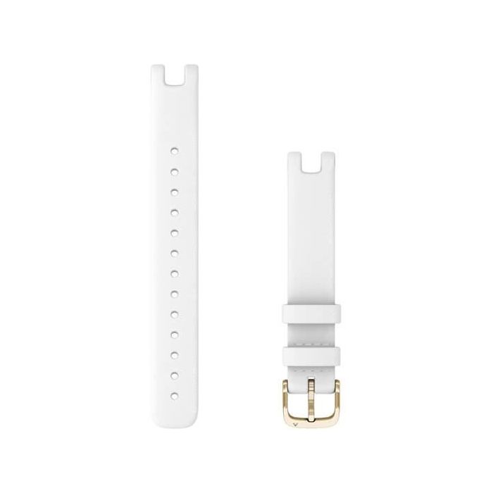 Garmin Wechselarmband Lily 14mm ital. Leder Weiss/Hellgold