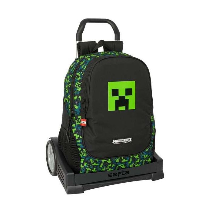 Safta Mod. 665 Mochila Con Carro Evolution Minecraft Tnt 440x320x160 mm