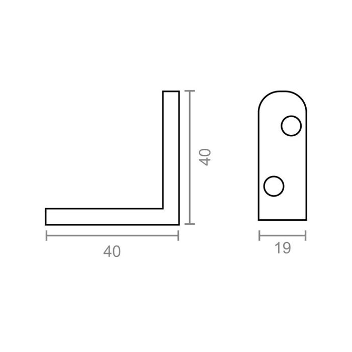 Micel Angulo refuerzo An01 bicromatado 40 x 40 x 19 mm 1 Micel Angulo refuerzo An01 bicromatado 40 x 40 x 19 mm 1