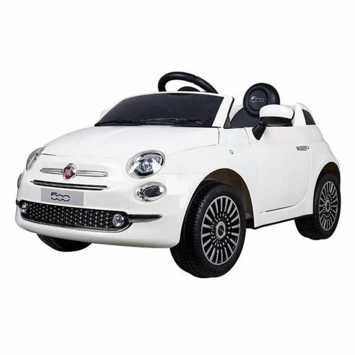 Coche fiat 500 white - con control remoto y mp3. 2 motores 30w - 2 baterias 6v 4,5 ah