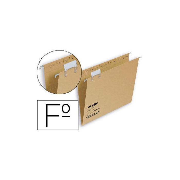 Fade Carpeta Colgante Visor Superior Kio Kraft Cartulina Folio Con Etiquetas -50U-