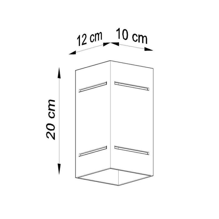 Aplique de pared "Blocco" SOL-SL.0478 - Lámpara pequeña y efectiva para pasillo, dormitorio, habitación de niños. Blanco, negro, gris. 4