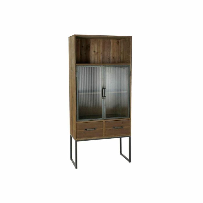 Armario DKD Home Decor Negro Madera Metal Cristal (70 x 34.5 x 160 cm) 0 Armario DKD Home Decor Negro Madera Metal Cristal (70 x 34.5 x 160 cm) 0