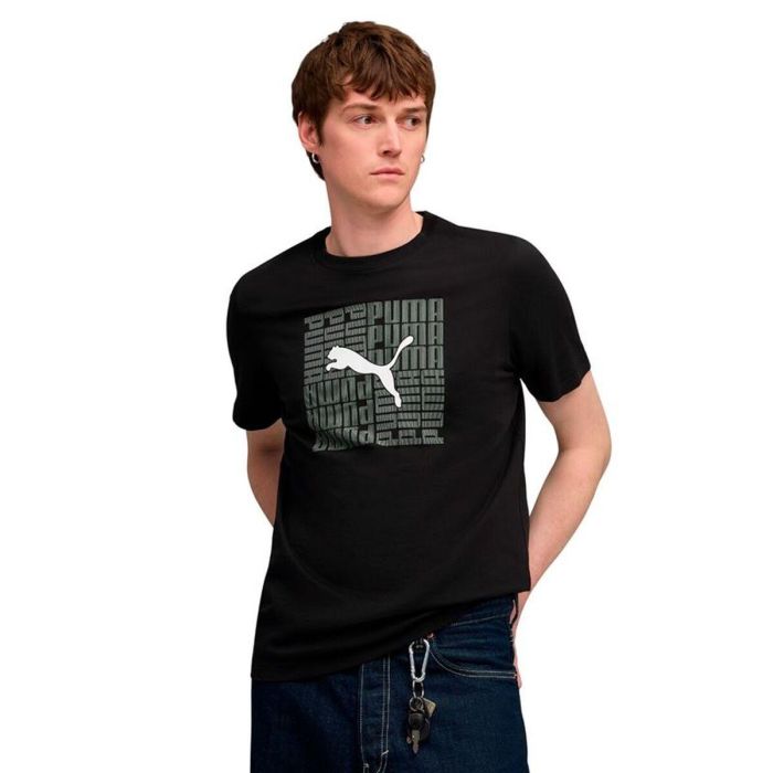 Camiseta de Manga Corta Hombre Puma Graphic Box Negro 9-10 Años 1 Camiseta de Manga Corta Hombre Puma Graphic Box Negro 9-10 Años 1