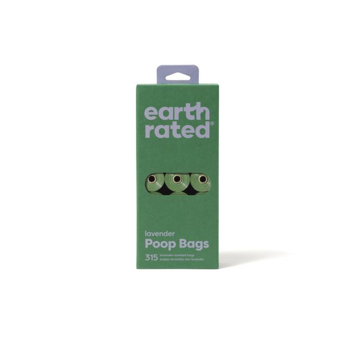 Earth Rated Bolsas de Caca para Perro Recicladas 65% Plástico Olor Lavanda Extra Resistentes Antifugas 21 Rollos / 315 Bolsas 3 Earth Rated Bolsas de Caca para Perro Recicladas 65% Plástico Olor Lavanda Extra Resistentes Antifugas 21 Rollos / 315 Bolsas 3