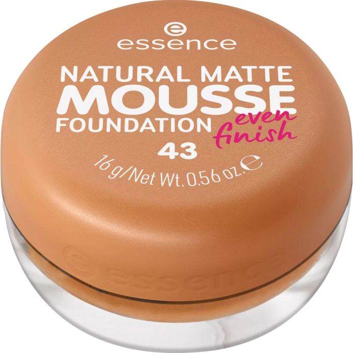 Essence #43 Base de Maquillaje en Mousse Natural Matte para Cutis Mate. Vegana, Clean Beauty, Cobertura Media, Acabado Polvos 16g 0 Essence #43 Base de Maquillaje en Mousse Natural Matte para Cutis Mate. Vegana, Clean Beauty, Cobertura Media, Acabado Polvos 16g 0