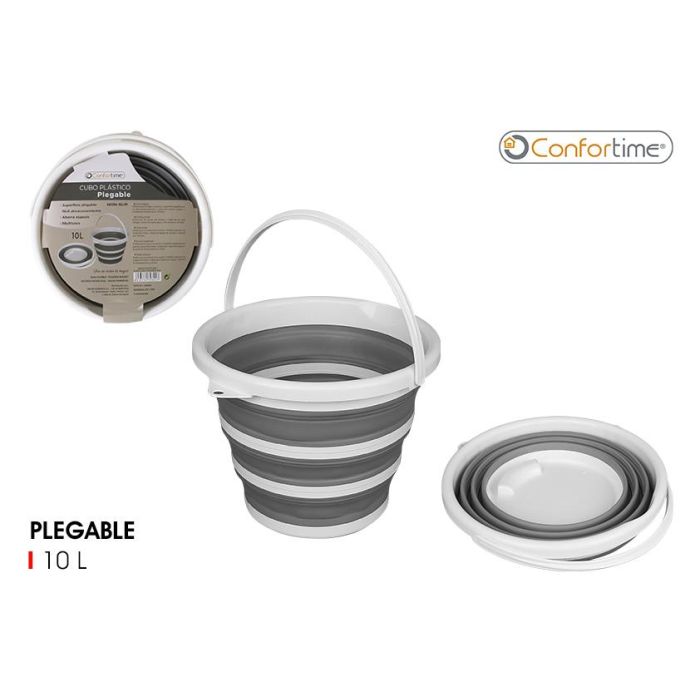 Cubo de Plástico Plegable 10L - Confortime (12 Unidades)