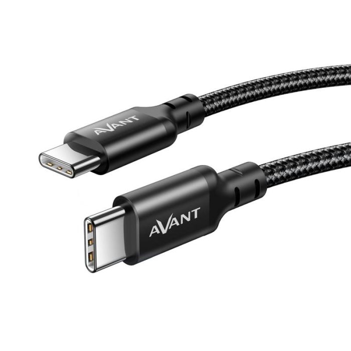 AVANT CONNECT Cable C a C Tipo C PD 60W 3A 1m Trenzado, Carga Rápida, Force Edition