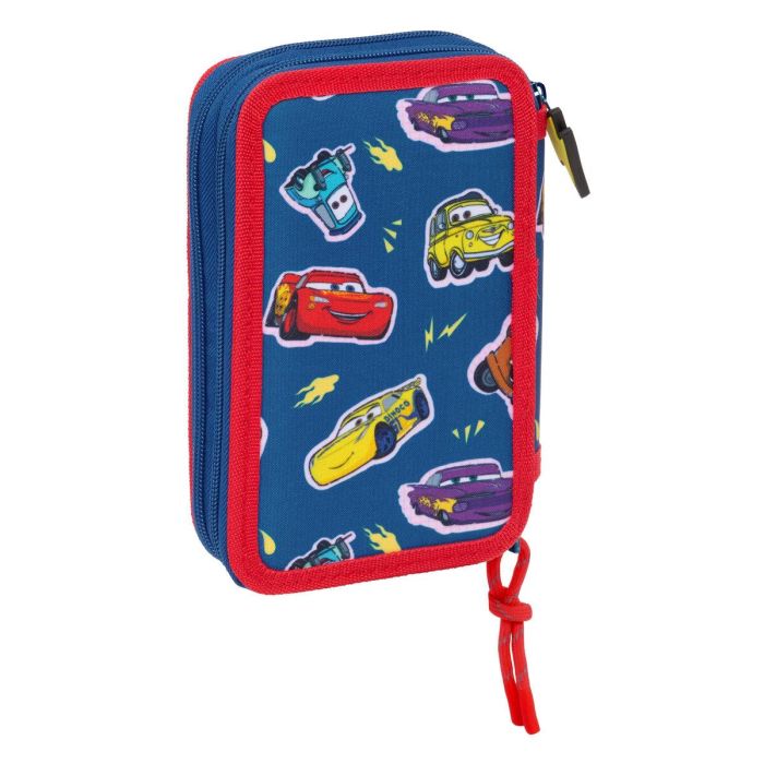 Plumier Doble Cars Racing Azul marino 12.5 x 19.5 x 4 cm Plumier Doble 29 Piezas 3