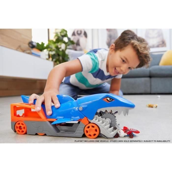 Tiburón mastica coches hot wheels guarda y transporta hasta 5 coches de juguete. 1 Tiburón mastica coches hot wheels guarda y transporta hasta 5 coches de juguete. 1