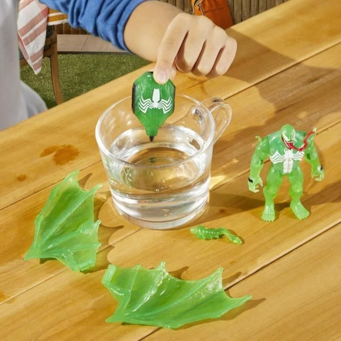 Set de caja Green Symbiote Hydro-Wings, figura de 10 cm con vehículo, juguetes de superhéroes para niños a partir de 4 años 4