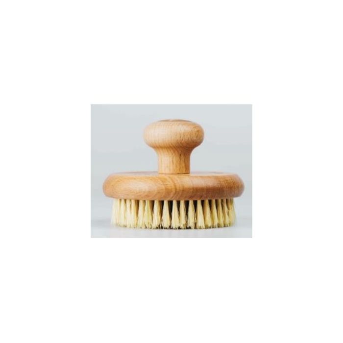 BANBU Cepillo Corporal Exfoliante en Seco de Madera de Haya y Cerdas de Sisal para Drenaje Linfático y Renovación Celular