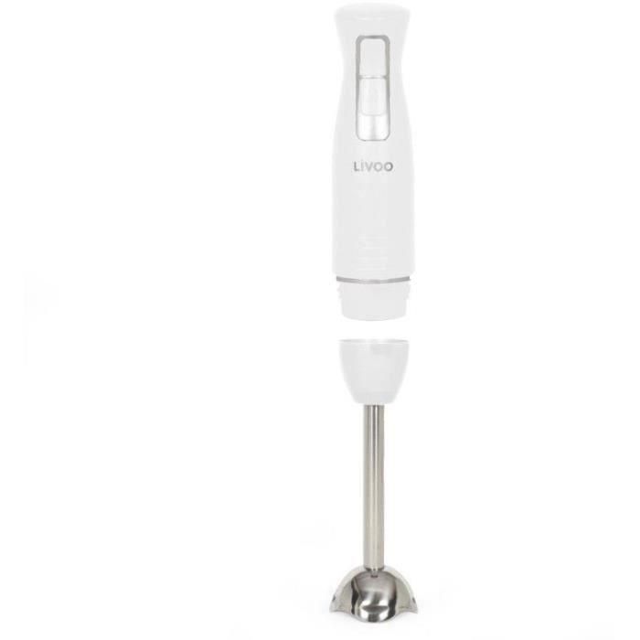 Batidora de mano con bol - LIVOO - DOP245W - 400 W - 2 velocidades - Blanca 2