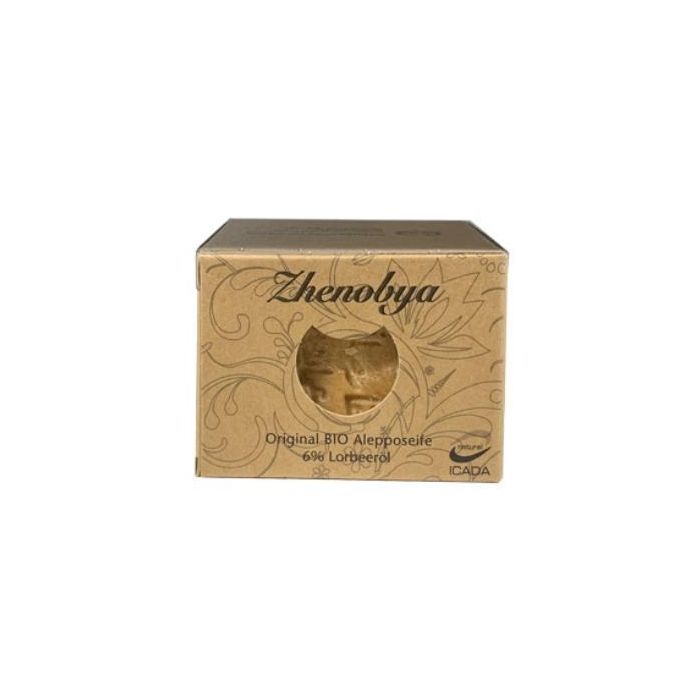 ZHENOBYA Jabón de Alepo 94% Oliva 6% Laurel, Natural y Ecológico para Piel Sensible 200g
