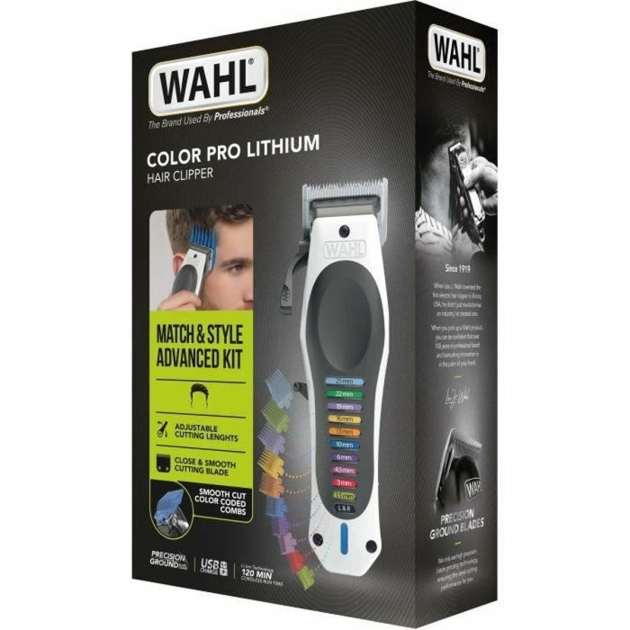 Cortapelos WAHL ColorPro inalámbrico de litio, 240 V, 120 min, blanco/negro 4 Cortapelos WAHL ColorPro inalámbrico de litio, 240 V, 120 min, blanco/negro 4