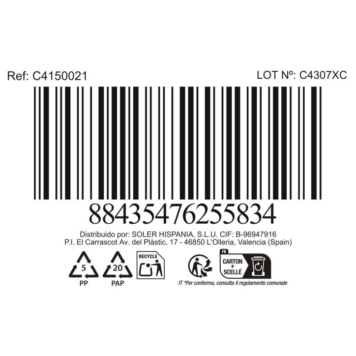 La Mediterranea Plato Postre Mobius 20.5 cm (18 Unidades)