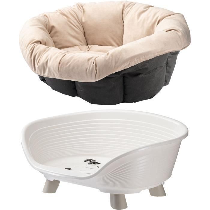 Ferplast FER8010690209999 Cesta Sofá Trono 4 con Cojín Blanco 1 Ferplast FER8010690209999 Cesta Sofá Trono 4 con Cojín Blanco 1
