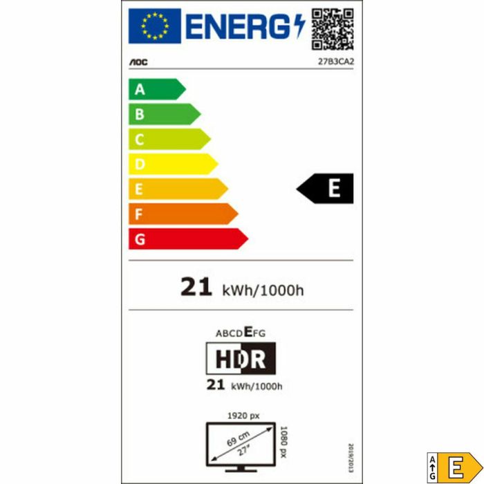AOC Monitor 27B3CA2 27" FHD IPS 100Hz 1ms USB-C Negro 40