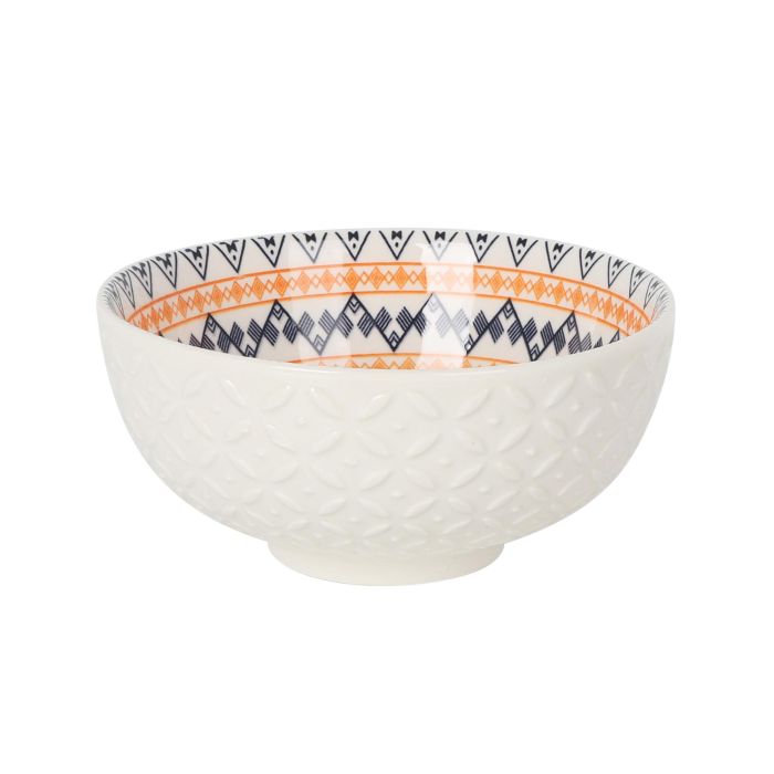 La Mediterranea Bol Aperitivo Japonés Ø15.3 x 7.2 cm con 6 Diseños Relieve "Kaito" Cerámica (18 Unidades)