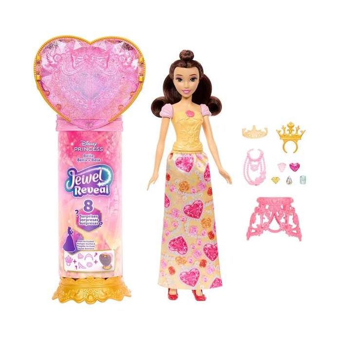 Muñeca princesa disney bella reveal con accesorios sorpresa.32x18x6 cm 4