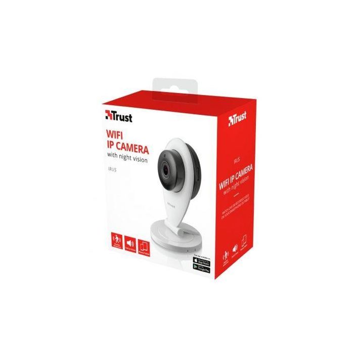 CÁMARA IP INALÁMBRICA TRUST IRUS - HD 720 - VISIÓN NOCTURNA - ALTAVOZ INTEGRADO - GRABA EN MICRO-SD - COMPATIBLE ANDROID/IOS 3