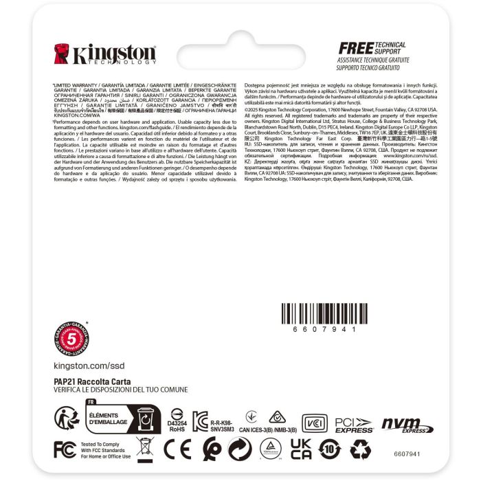 Kingston NV3 SSD NVMe M.2 2230 de 2 TB para Notebook/Consola con velocidad de lectura de 6000 MB/s 3