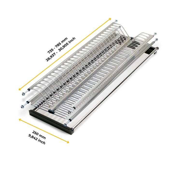 Emuca Escurreplatos acero inoxidable Drynox, módulo 800mm, Acero inoxidable 9 Emuca Escurreplatos acero inoxidable Drynox, módulo 800mm, Acero inoxidable 9