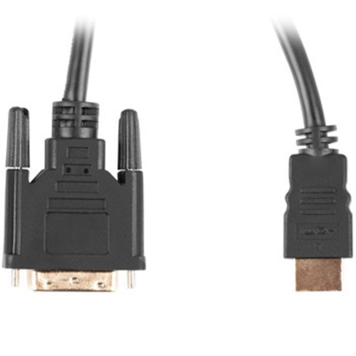 Lanberg Cable HDMI a DVI-D Dual Link 24+1 Macho a Macho, 3m, Negro, Resolución 3840x2160 a 30Hz, Cobre, Doble Blindaje 1