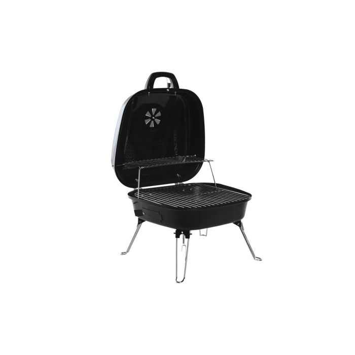 Barbacoa DKD Home Decor Negro Plateado 42 x 34 x 44.5 cm