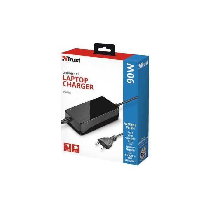Trust Cargador Portátil Universal Primo 22142 / 90W / Automático / Voltaje 18-20V Trust Cargador Portátil Universal Primo 22142 / 90W / Automático / Voltaje 18-20V