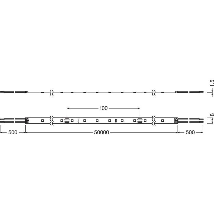 Ledvance LVE-4058075597402 Tira de LEDs Regulable EC Value LS VAL-600/830/50, 50m, 600 lm/m, 3000K 1