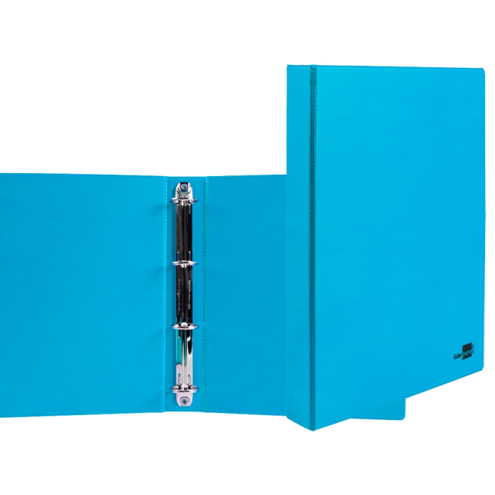 Liderpapel Carpeta de 4 anillas 25 mm A4 carton forrado PVC azul 1