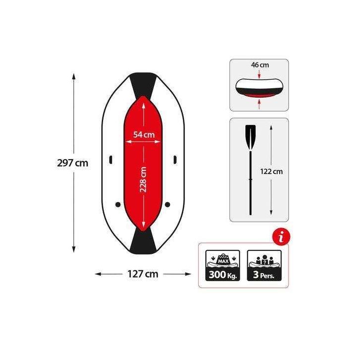 Intex Barco Mariner 3 Personas con 2 Remos de Aluminio y Bomba - 297x127x46cm 3