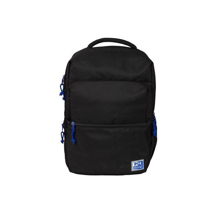 Oxford Mochila B-Ready Oxfbag Rpet Negro - Protectores de goma, asa reforzada, elementos reflectantes, 12 compartimentos