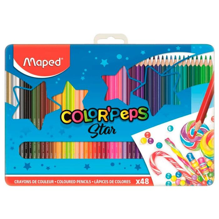 Lapices De Colores Maped Color Peps Caja Metalica De 48 Lapices Colores Surtidos 1