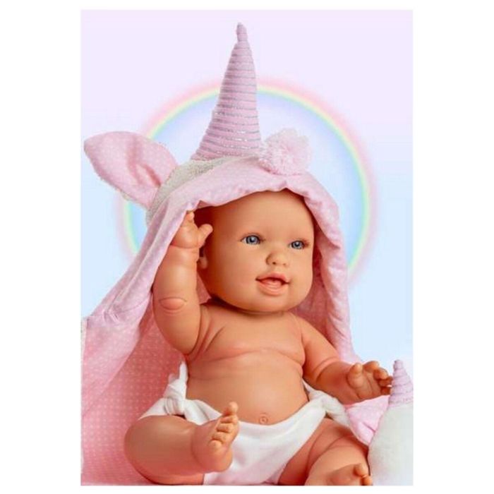 Berjuan Muñeca Baby Unicornio Andrea con Toquilla y Peluche 38cm para Niños +3 Años 1 Berjuan Muñeca Baby Unicornio Andrea con Toquilla y Peluche 38cm para Niños +3 Años 1