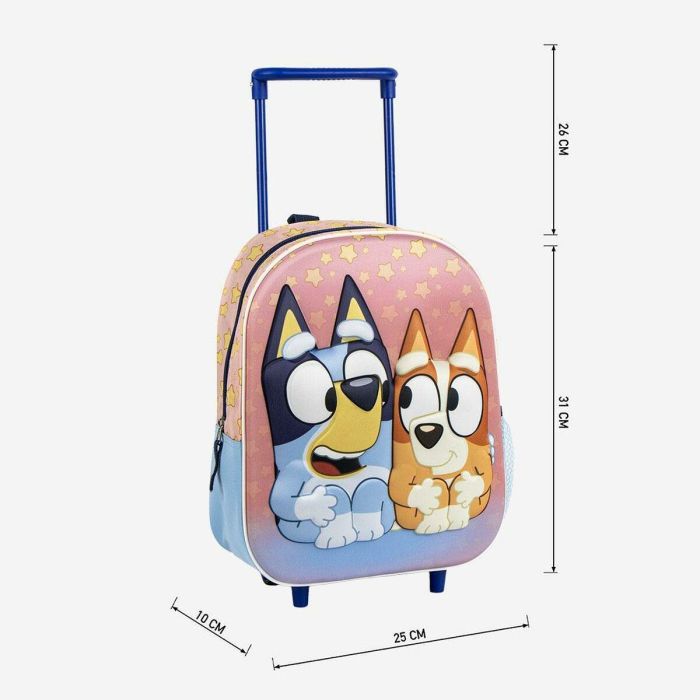 Cerdá Mochila Escolar Infantil Trolley 3D Bluey con Ruedas 25 x 31 x 10 cm para Niños +3 Años 5 Cerdá Mochila Escolar Infantil Trolley 3D Bluey con Ruedas 25 x 31 x 10 cm para Niños +3 Años 5