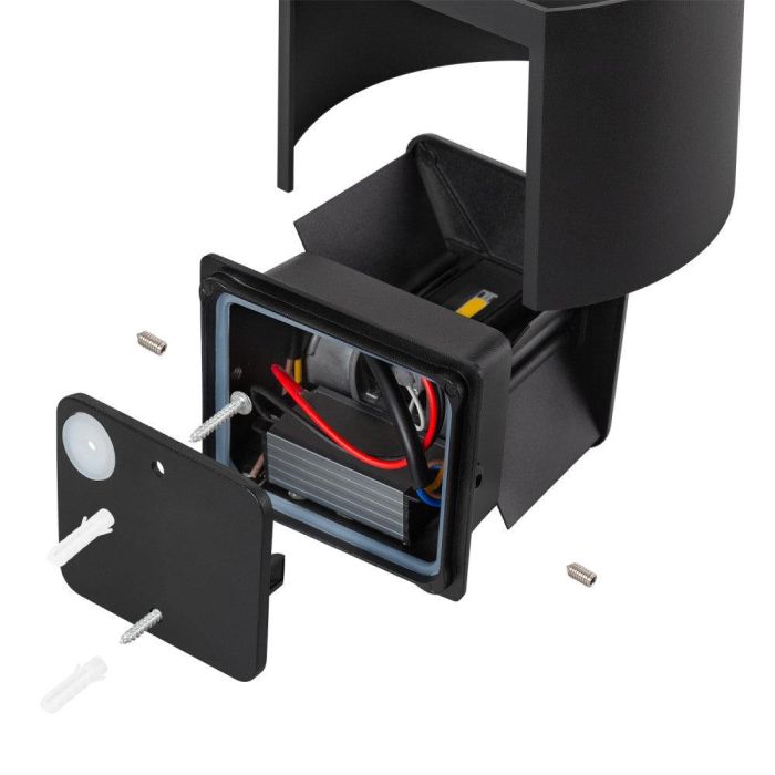 Aplique LED Exterior 2x5W 100Lm/W IP65 Negro 4000K HO-APL07-IP65-B-W 3