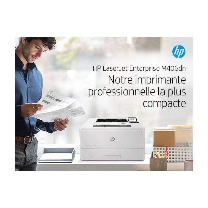 HP 3PZ15A Impresora Láser Monocromo Enterprise M406DN Dúplex Automático 40 ppm Ethernet Seguridad HP Wolf Pro Blanca 22 HP 3PZ15A Impresora Láser Monocromo Enterprise M406DN Dúplex Automático 40 ppm Ethernet Seguridad HP Wolf Pro Blanca 22