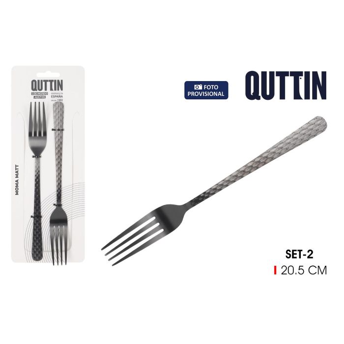Inde Set 2 Tenedores de Mesa Moma Black Matt - 20.5 cm (12 Cajas) 0 Inde Set 2 Tenedores de Mesa Moma Black Matt - 20.5 cm (12 Cajas) 0