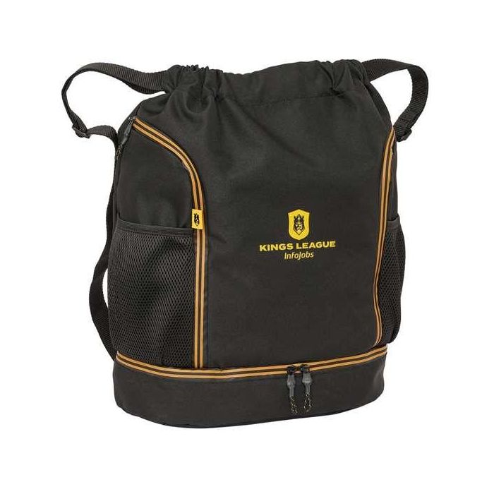 Bolsa Mochila con Cuerdas Kings League Negro 35 x 40 x 1 cm 0 Bolsa Mochila con Cuerdas Kings League Negro 35 x 40 x 1 cm 0