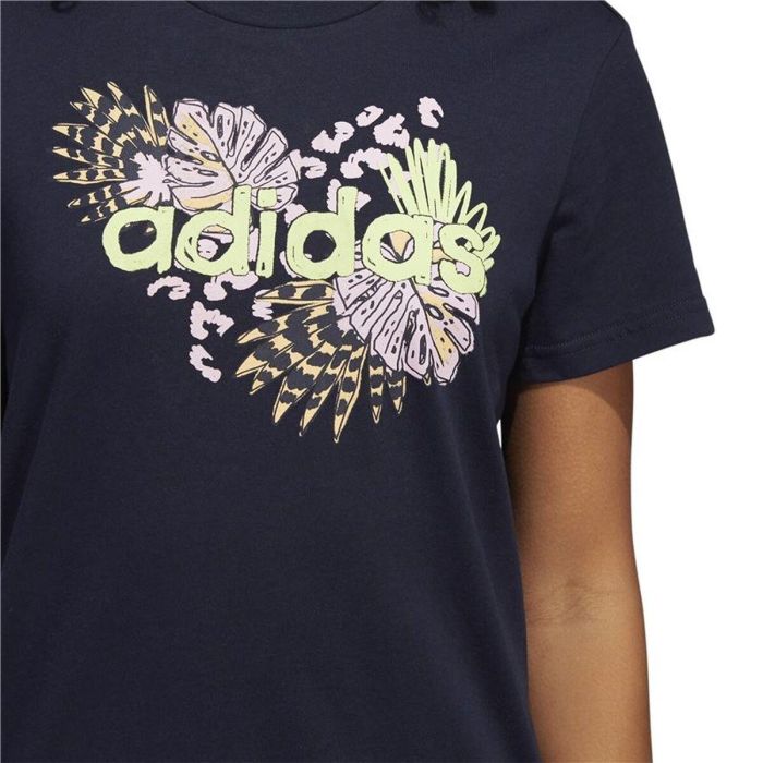 Camiseta de Manga Corta Mujer Adidas HE4924 Azul oscuro (S)