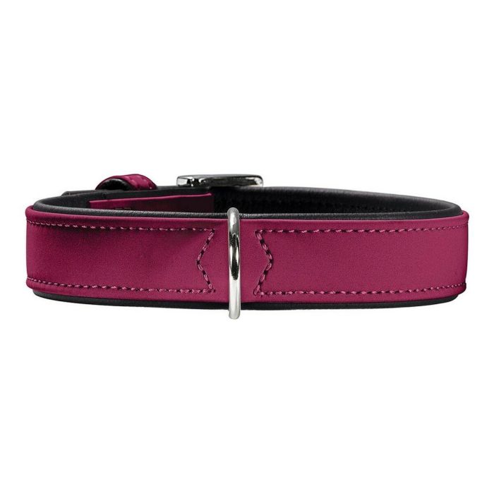 Hunter Collar Softie para Perro Rosa 28-38 cm Ancho 2.2cm de Cuero Artificial Flexible con acabado Nubuck fabricado en Alemania