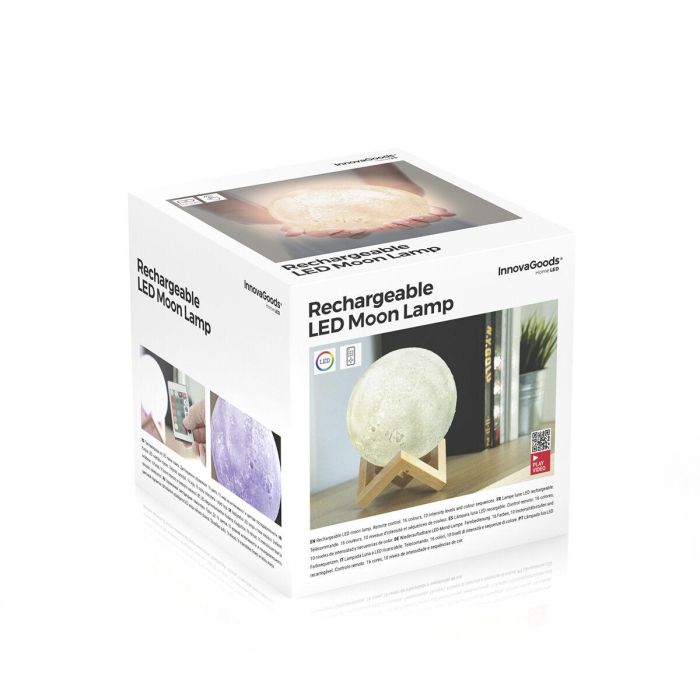Lámpara LED Recargable Luna Moondy InnovaGoods 1 Lámpara LED Recargable Luna Moondy InnovaGoods 1