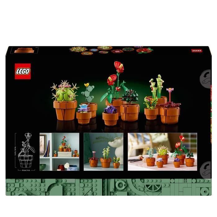 LEGO Icons 10329 Plantas en Miniatura, Colección Botánica 9 Plantas Artificiales con Flores, Decoración del Hogar 5