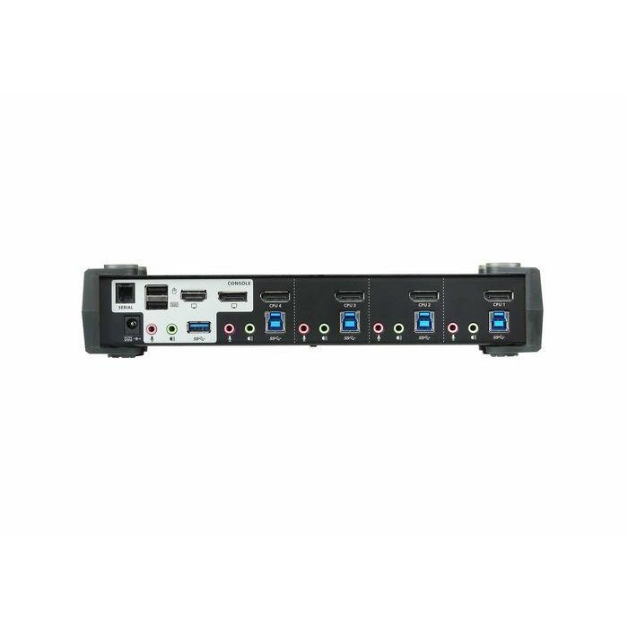 Aten Switch KVMP DisplayPort 4K MST USB 3.0 de 4 puertos con cables incluidos CS1924M-AT-G 1