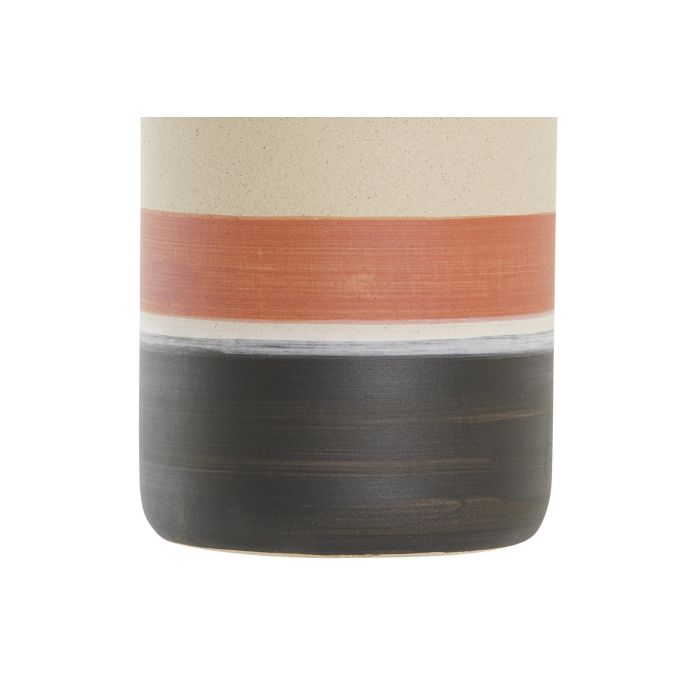 DKD Home Decor Jarron Boho Mostaza Multicolor Ceramica 10.5 x 22.5 x 10.5 cm (2 Unidades) 1