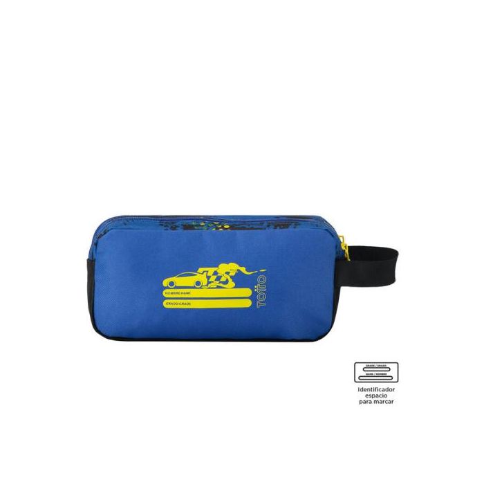 Totto Estuche Escolar de Carreras de Coches Velocity, Azul/Amarillo, AJ52VLC001-2310-6J7U 3 Totto Estuche Escolar de Carreras de Coches Velocity, Azul/Amarillo, AJ52VLC001-2310-6J7U 3